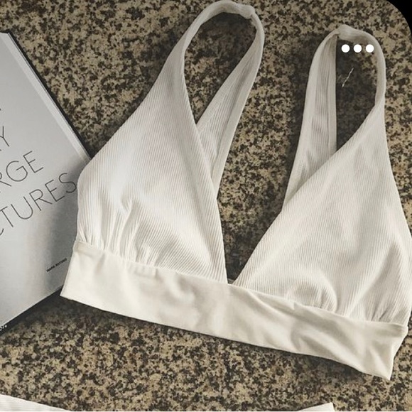 Boys + Arrows Reversible White Phil Bikini Top - Picture 3 of 12